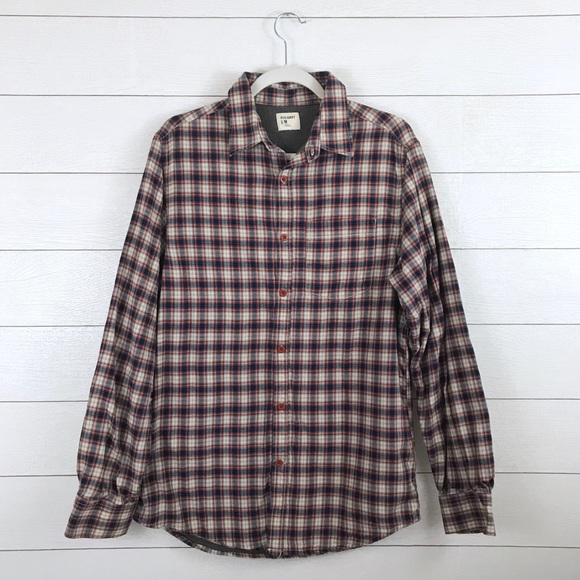 2 for $30 Old Navy Red & Blue Checkered Button Down Shirt - Picture 2 of 4